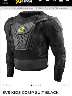 EVS Kids Comp Suit Protective Ballistic Jersey Small